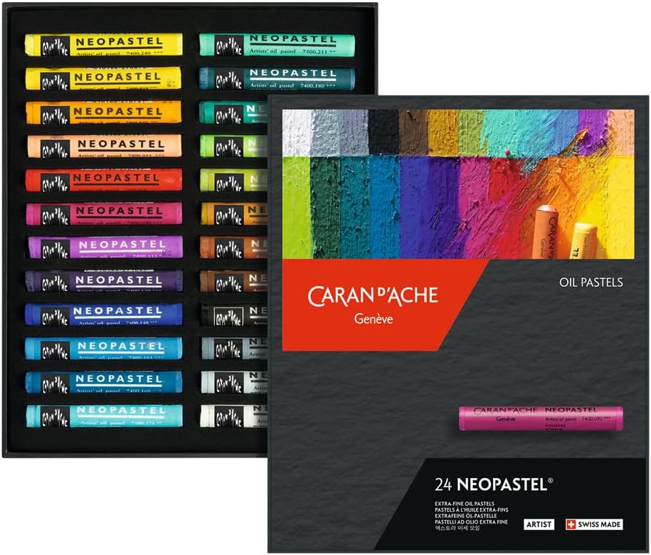 Caran D'ache Neopastel Oil Pastels Set Of 24 (7400.324)