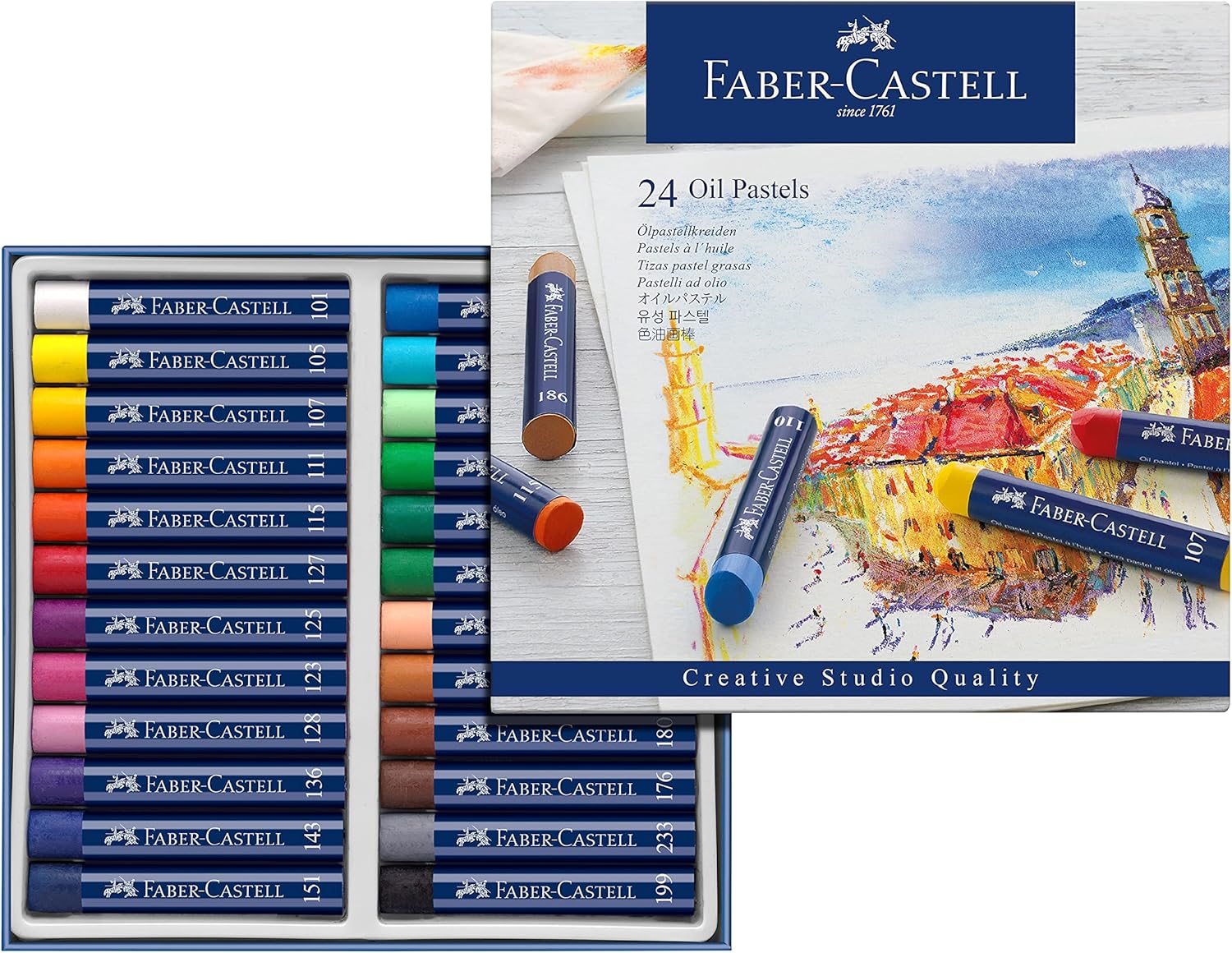 Faber-Castel FC127024 Creative Studio Oil Pastel Crayons (24 Pack), Assorted