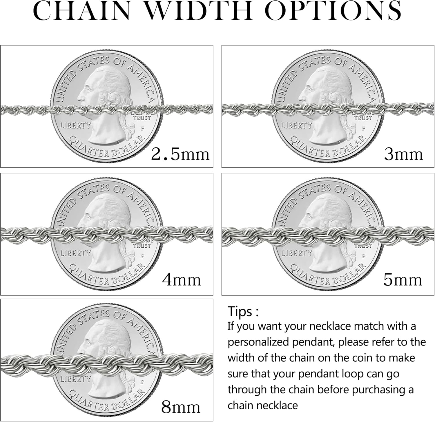 Twist Chain Necklace - Stainless Steel Rope Jewelry for Men & Women - Image 8