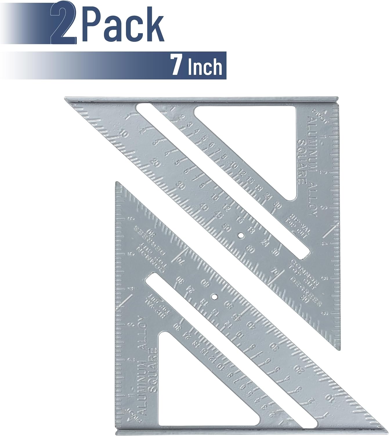 Mr. Pen Metal 7 Inches Rafter Square, Carpenter Square, 2 Pack - Image 2
